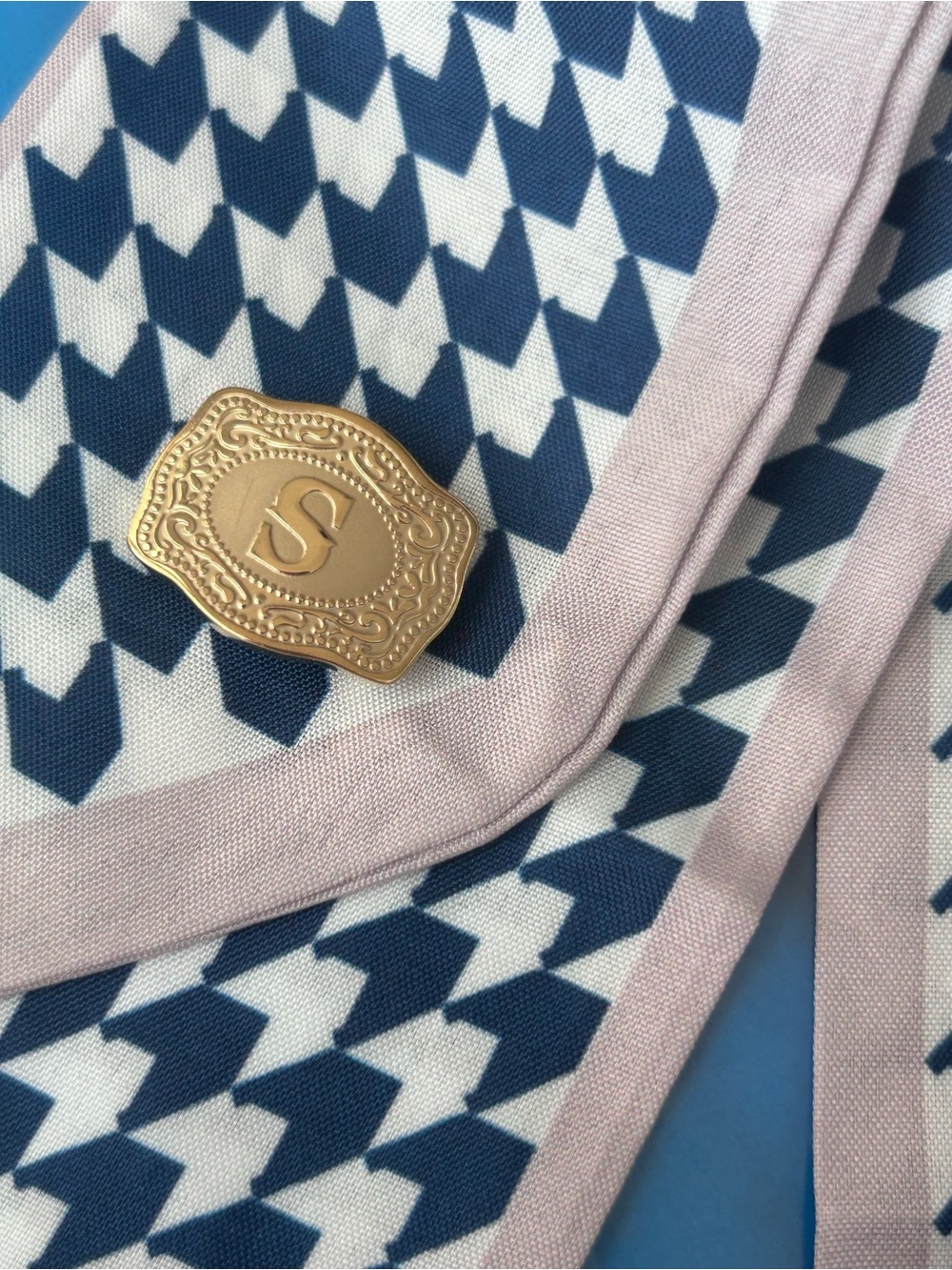 Spurwest Gold filled ‘S' Monogram buckle pendant. New without tag.